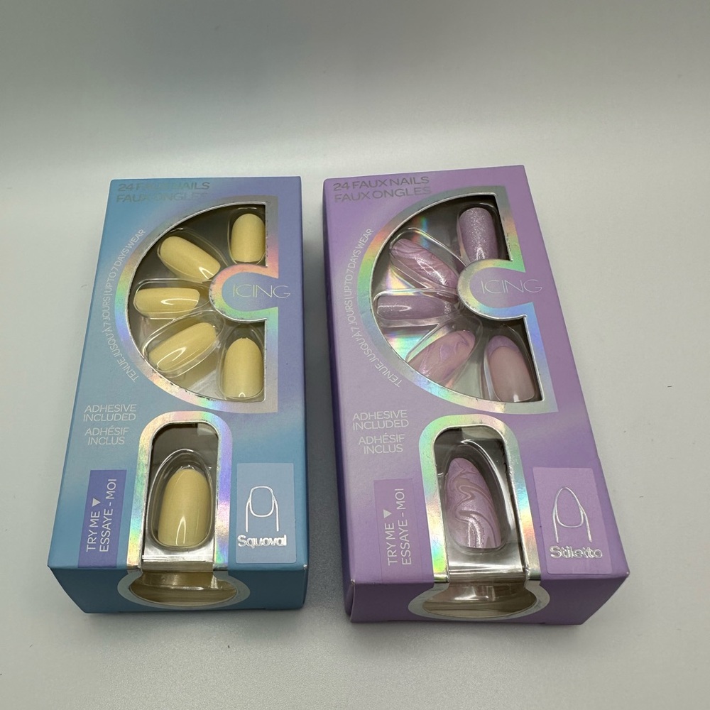 Mix And Match Dream Set 7 Pack Faux Nail Variety Bundle Vibrant Colors L7-4 - Picture 4 of 7